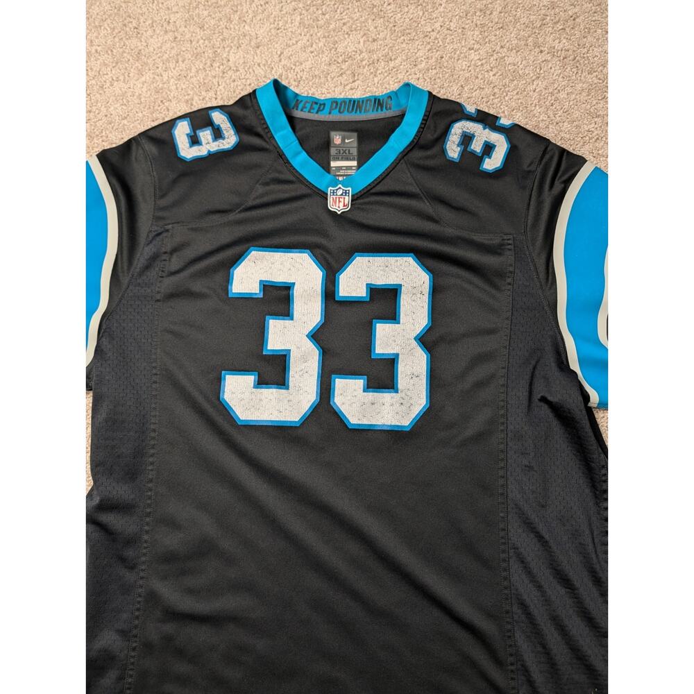Nike D'Onta Foreman Carolina Panthers Jersey Mens 3XL Black Home NFL Football 33 - Picture 3 of 13